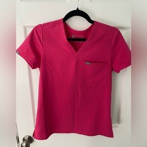 Figs XS Pink Catarina One-Pocket Scrub Top